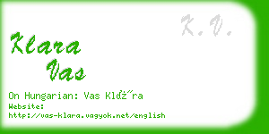 klara vas business card